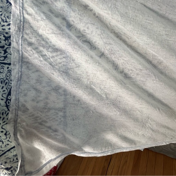 Free People Oh My Maxi Dress Womens Large Sheer Boho Hippi Kimono Duster Buttons - Picture 9 of 16